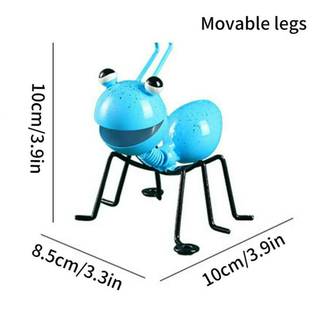 4PCS Garden Art Metal Sculpture Ant Ornament Cute Insect Art Garden Lawn Decor