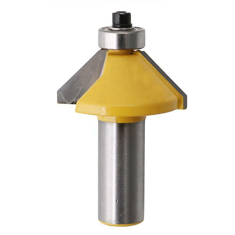45° Chamfer & Bevel Edging Router Bit 1/2" Shank 2-1/4" Woodworking Tool New