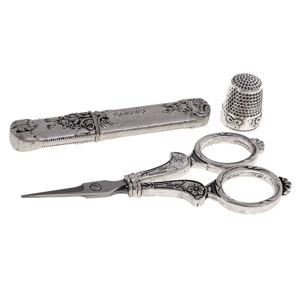9 Pieces  European Sewing Scissors Needle Finger  Thimble And