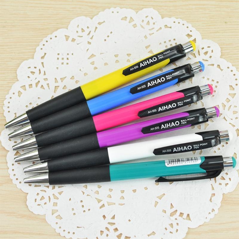 12Pcs 0.7mm Ballpoint Pen Roller Ball Blue Ink Office School Supplies Stationery