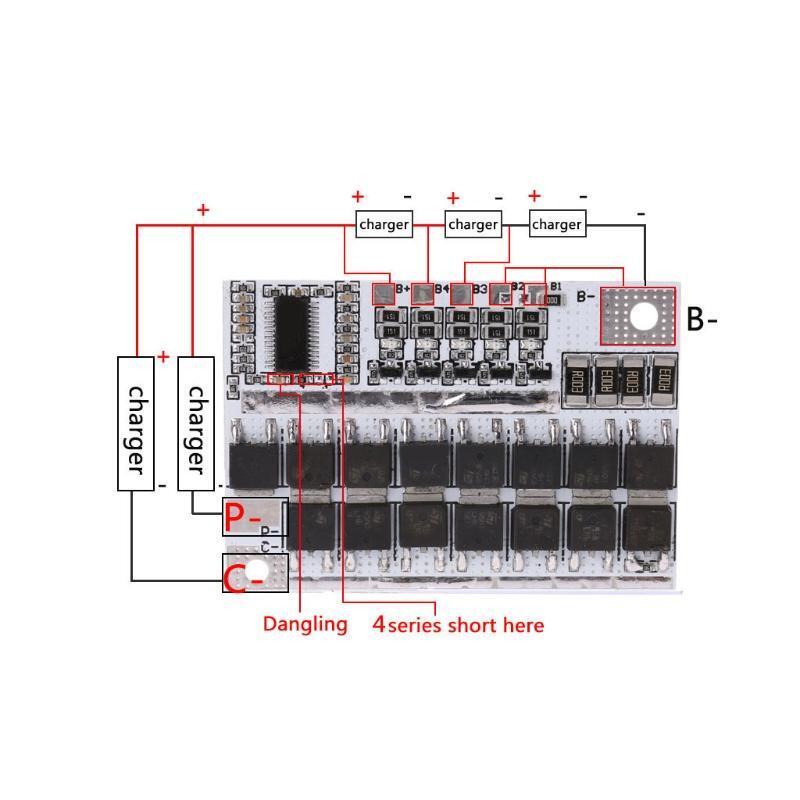 12V 100A 4S BMS Li-ion LiFePO4 LiFe LMO Lithium Battery Protection Circuit Board