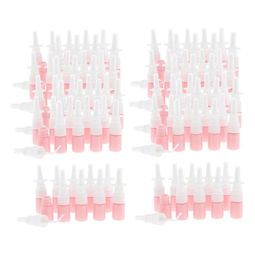 100Pcs 5ml Empty Plastic Nasal Spray Bottles Sprayers Container Dispensing