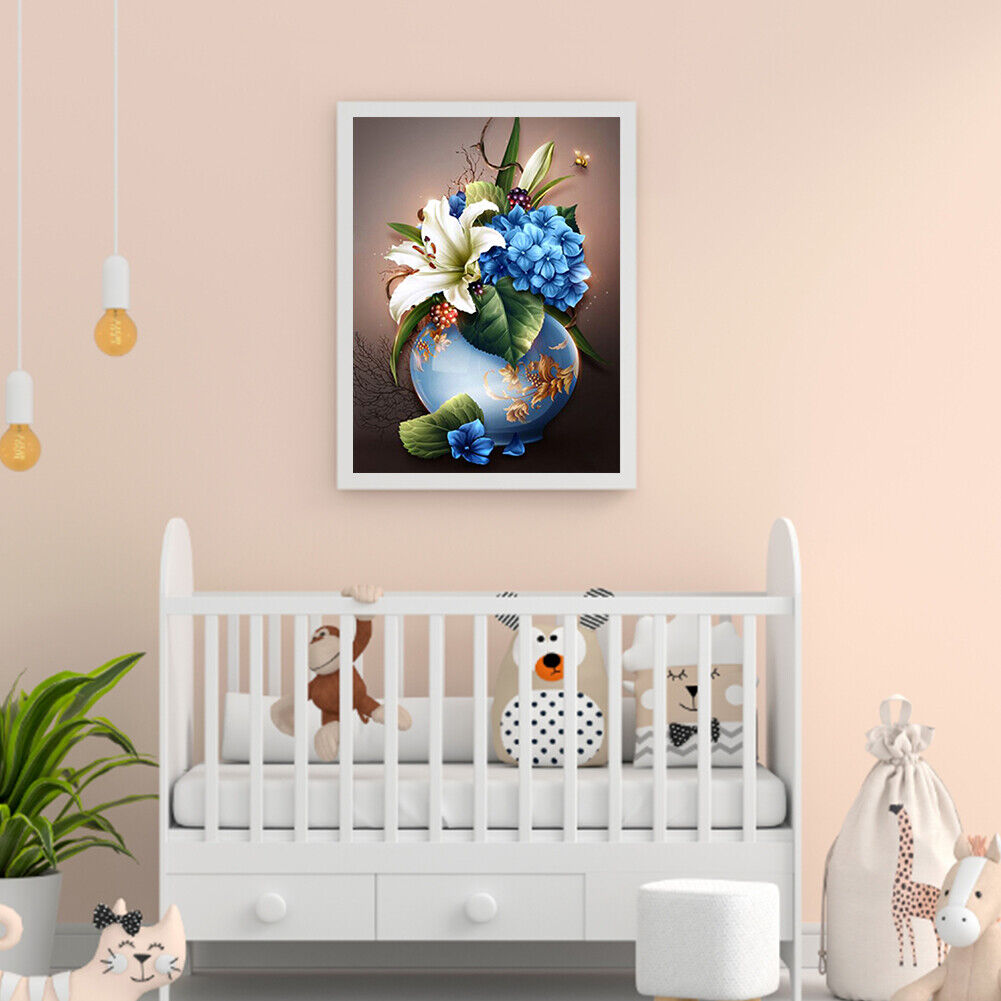 5D DIY Diamond Painting Flower in Vase Full Square Drill Wall Decor (FF333)