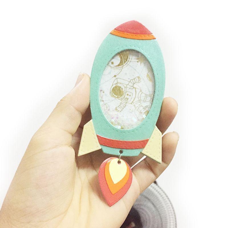 Rocket Ship Metal Cutting Dies Stencil Scrapbooking DIY Album Stamp Paper Card