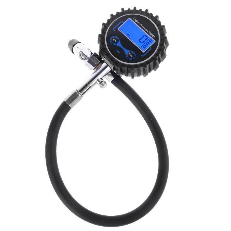 Digital Tire Pressure Gauge 200 PSI Interchangeable Air Chuck for Cars Rv SUV