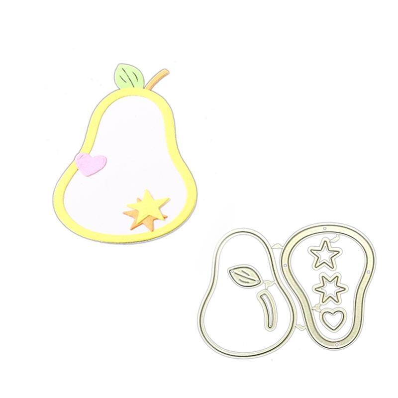 Pear Star Heart Cutting Dies Stencil Scrapbooking DIY Album Stamp Paper Card