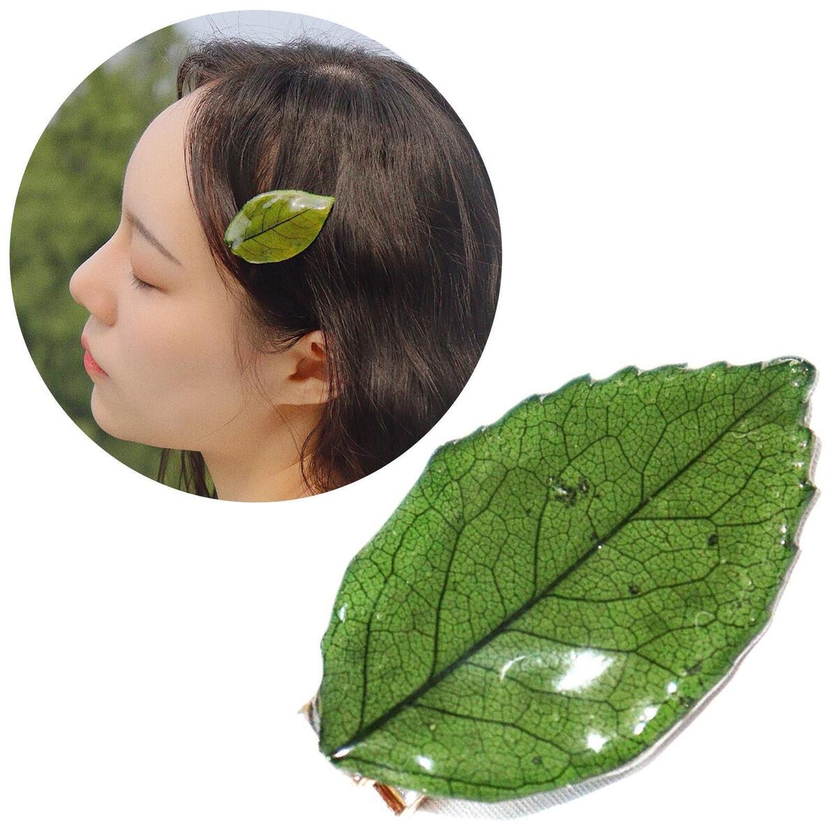 Leaf Hair Clip Holder Accessories Non Slip Modern for Women Girl Ladies Party