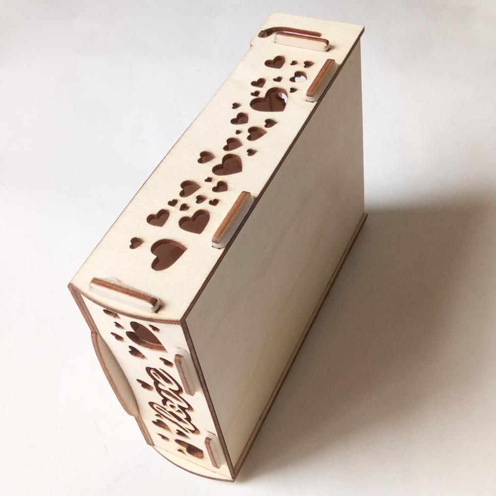 Wedding Signature Hearts Drop Box Rustic Sweet Guestbook Decor (JM01634)