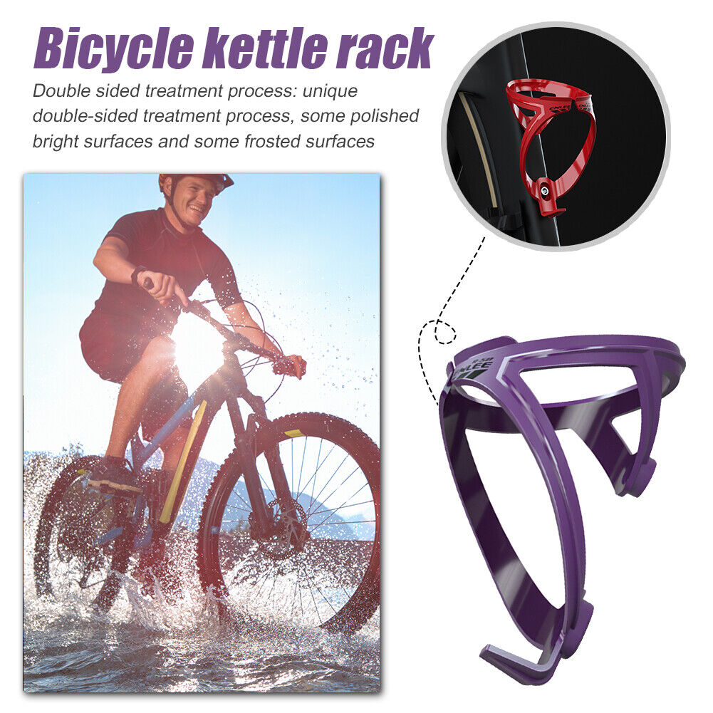ENLEE Road Bicycle Water Bottle Holder Cages MTB Bike Kettle Rack (Purple)
