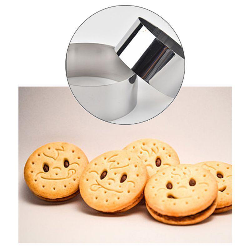 3 Pcs Stainless Steel Round Mousse Ring Cake Cutting Mould Fondant Sugar Mould