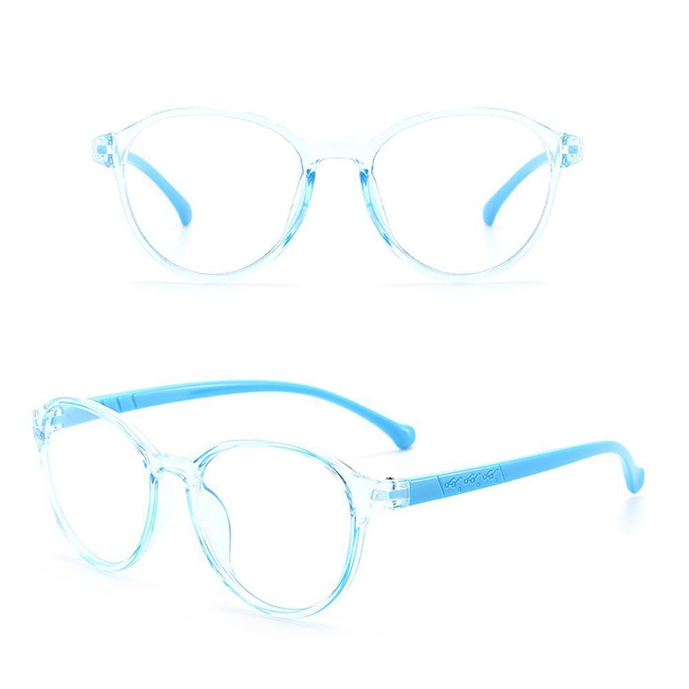Portable Anti-blue Light Ultra Light Frame Kids Glasses Round Eyeglasses