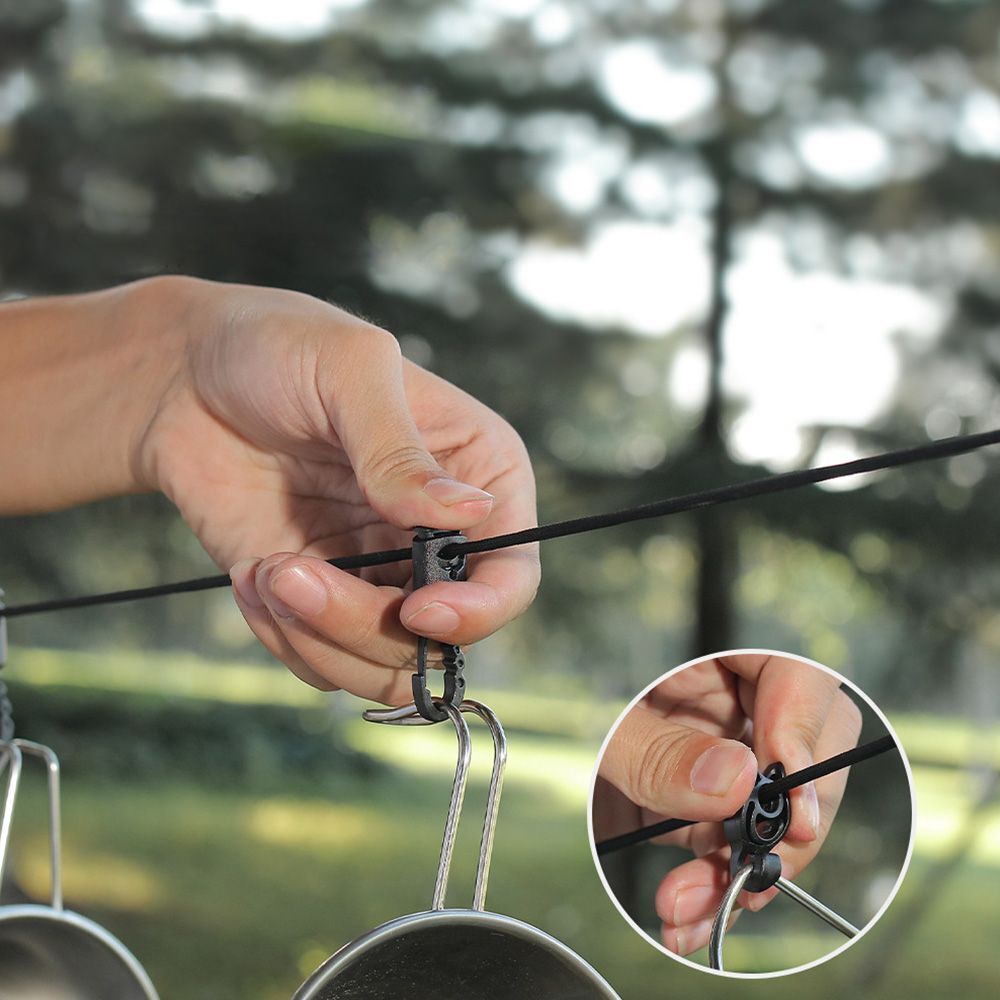 Adjustable Lanyard Outdoor Tent Rope Clothespin Hanging Rope Clothesline