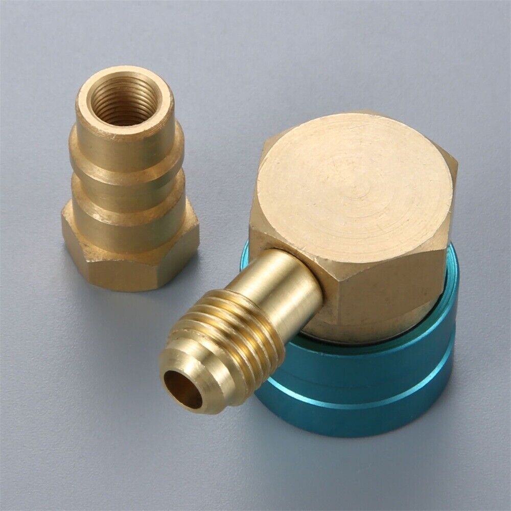Low Side R1234yf Quick Coupler R12 to R134a Adapter Blue R-134a Service Port Cap