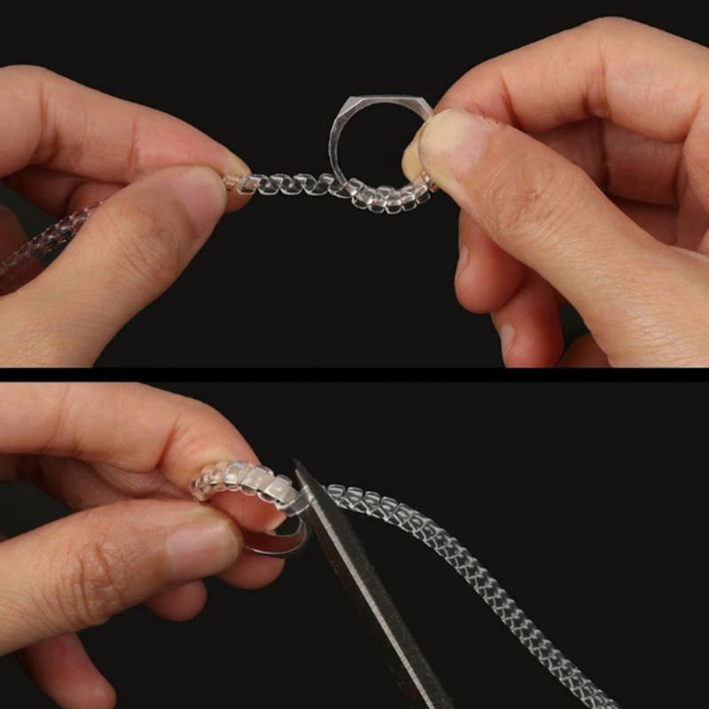 8Pieces Ring Size Adjuster for Loose Ring Clear Plastic Ring Guard Clips Women