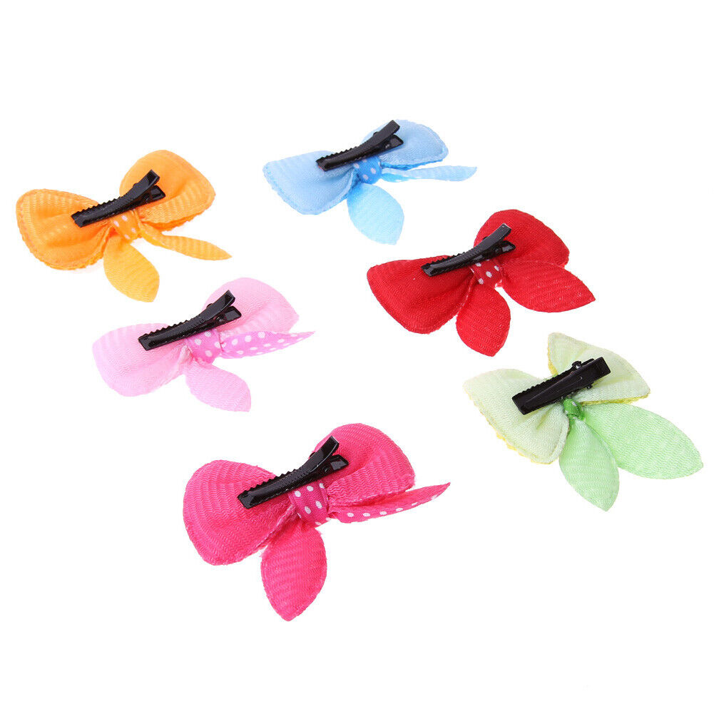10pcs Cute Pet Dog Cat Beauty Supplies Bows Hairpin Pet Hair Clip Headdress