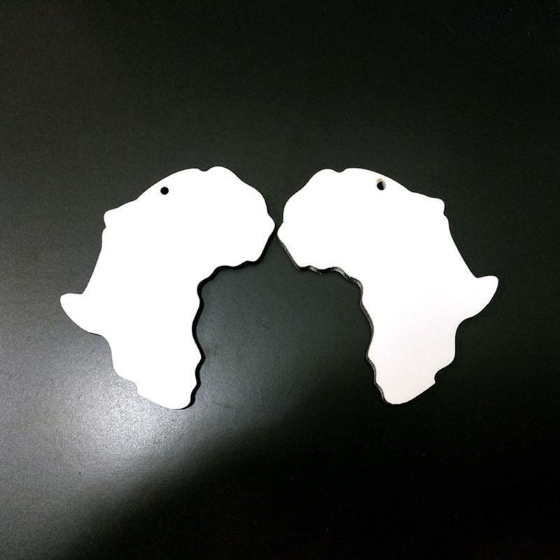 Heat Transfer Earrings Africa Map Shapes Pendants Suitable for Diy Jewelry Craft