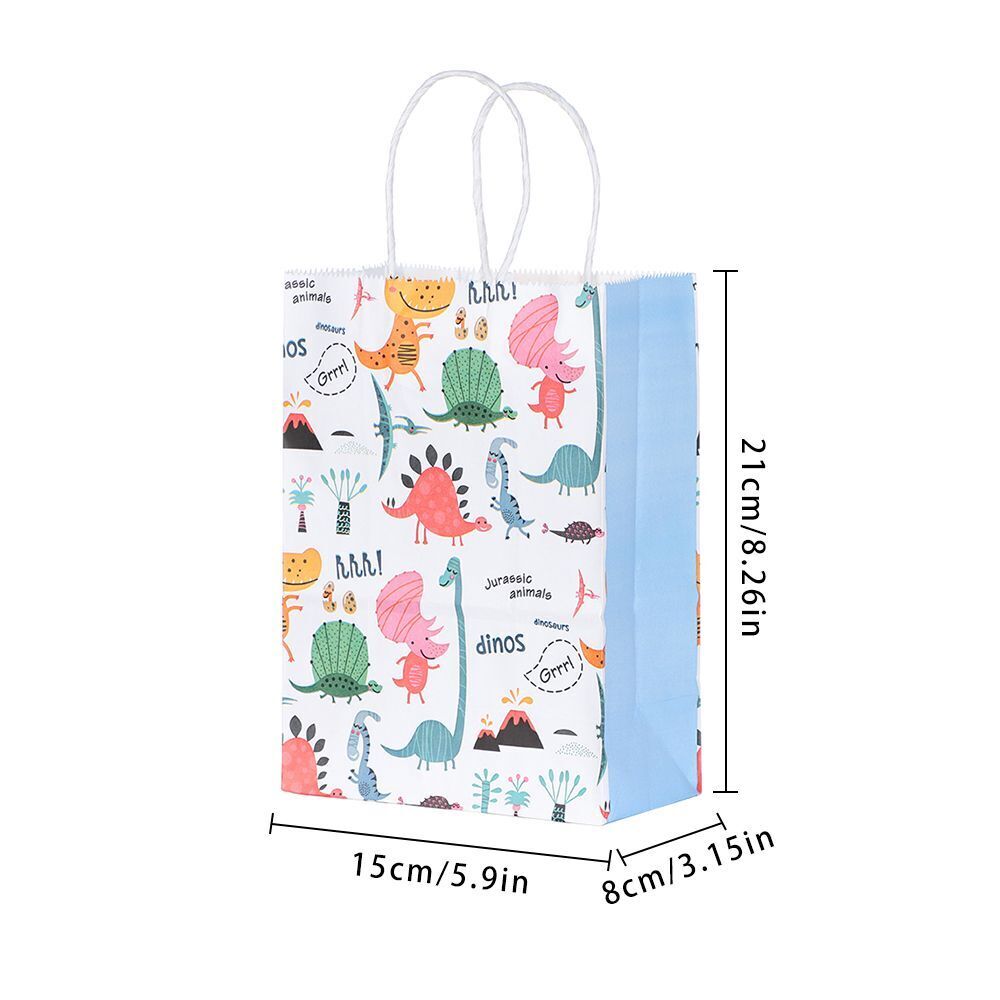Baby Shower Dinosaur Gift Bags Candy Bag Happy Birthday Gift Paper Bags