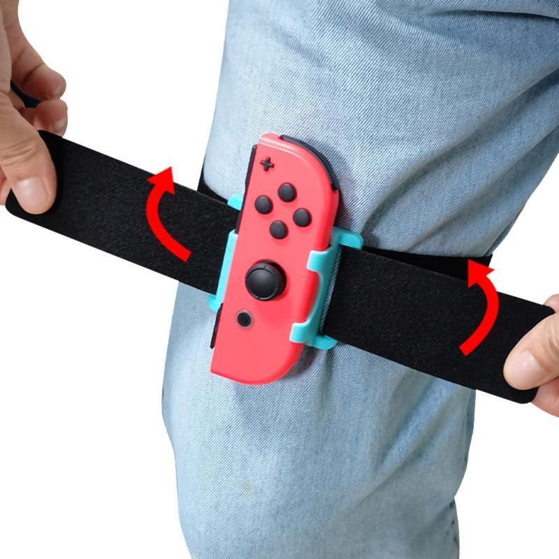 2PCS Switch Sports Straps Adjustable Elastic Leg Strap NS Joy Con Game Led Strap