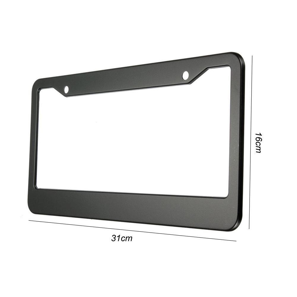2pcs 12in x 6in Stainless Steel Car Auto License Plate Frame Covers Kit