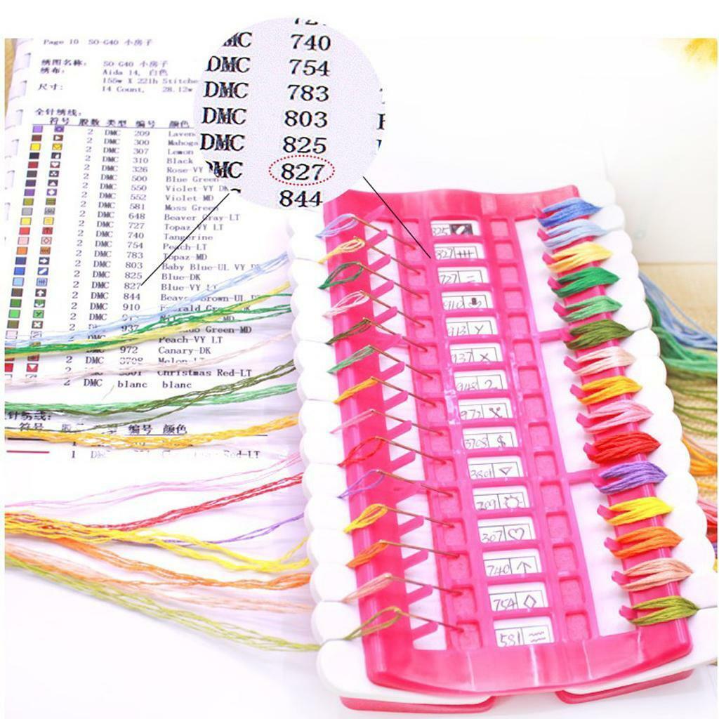 4 Pieces Floss Organizer Embroidery Tool PU Sewing Needle Holder ( Red)