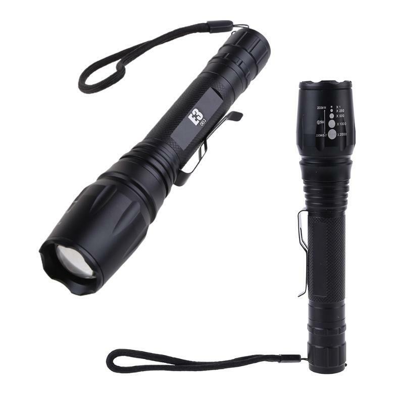 10000 Lumens 5 Modes XML T6 LED 18650 Powerful Torch Police Flashlight Lamp