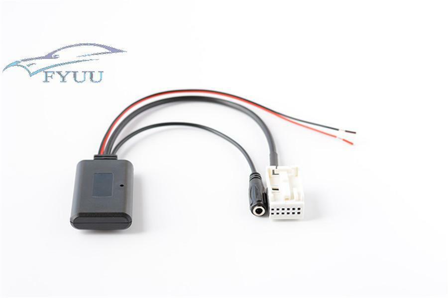 Car AUX Audio BT Adapter for Peugeot RD4 w/Microphone 12pin Connector Wireless