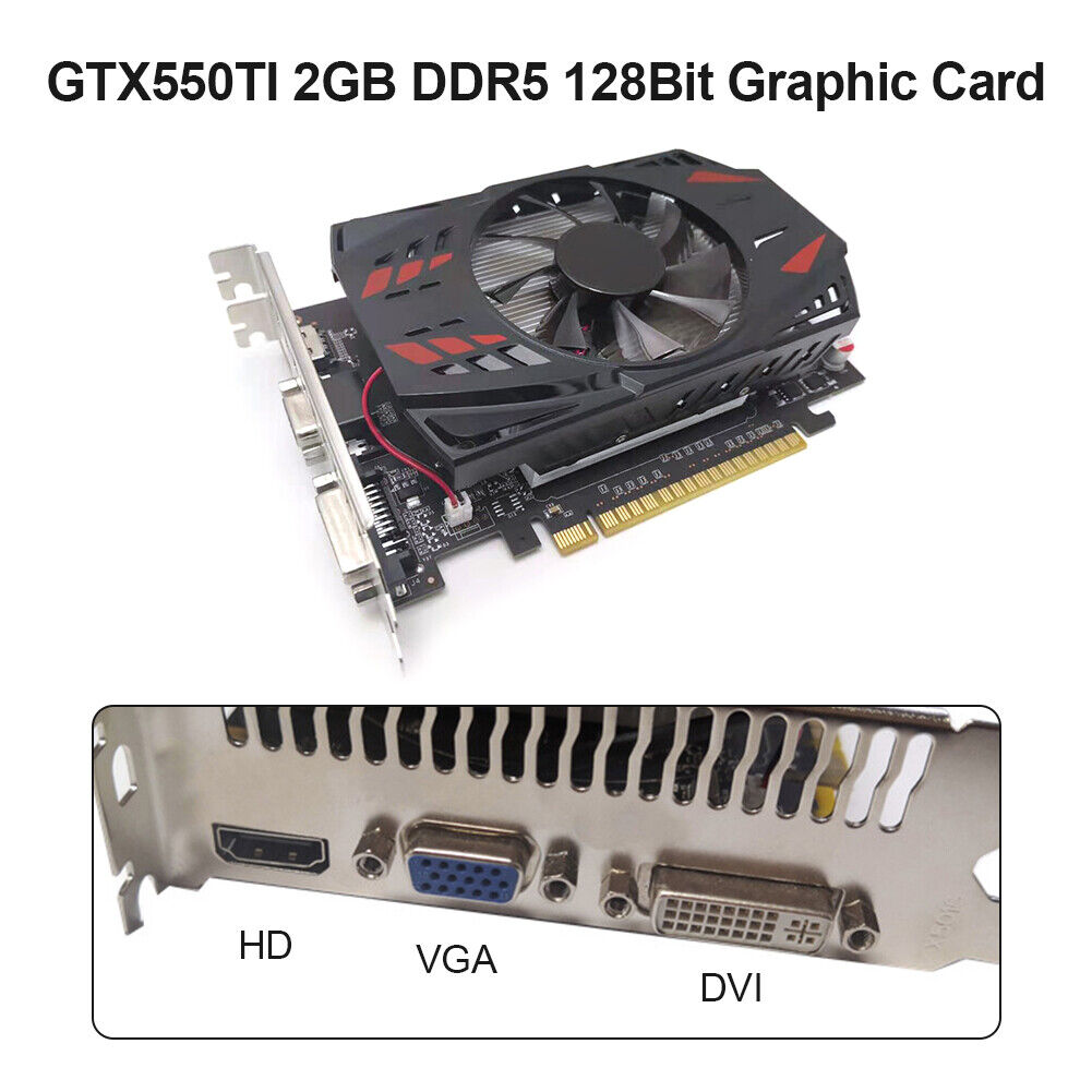GTX550TI 2GB DDR5 128BIT Gaming Graphics Card with Cooling Fan Video Card