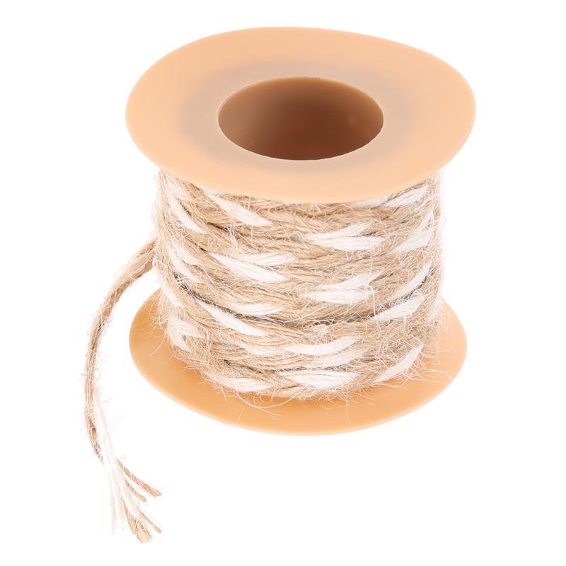 5m Double Color Natural Jute Twine Rope String Cord DIY Craft Burlap Scrapbook