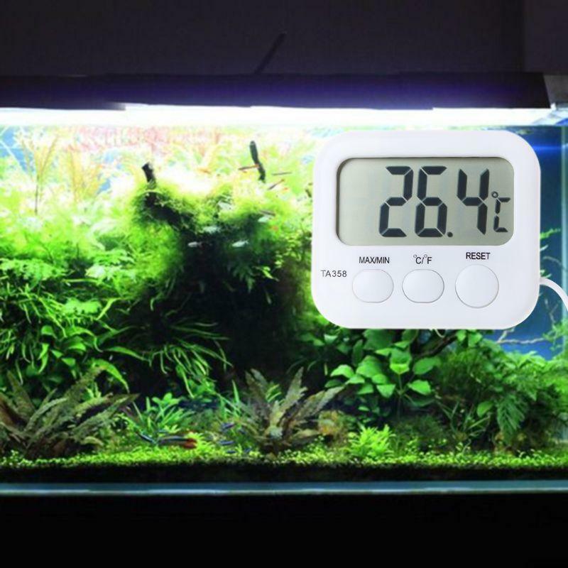 LCD Digital Thermometer Refrigerator Aquarium Water Temperature Gauge With Probe