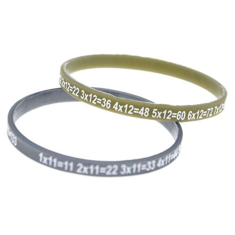 12x Silicone Multiplication Table Bracelets Jewelry for Memorized the Formulas