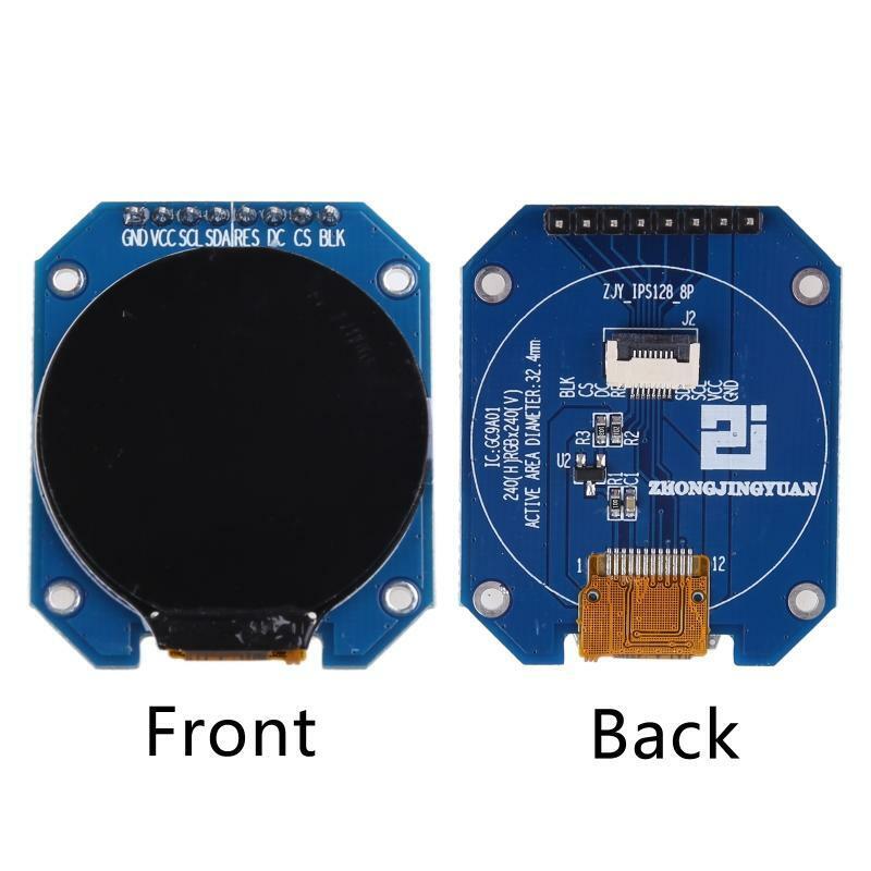 1.28'' LCD Display Module RGB IPS 240x240 GC9A01 Driver 4-Wire SPI Adapter Board