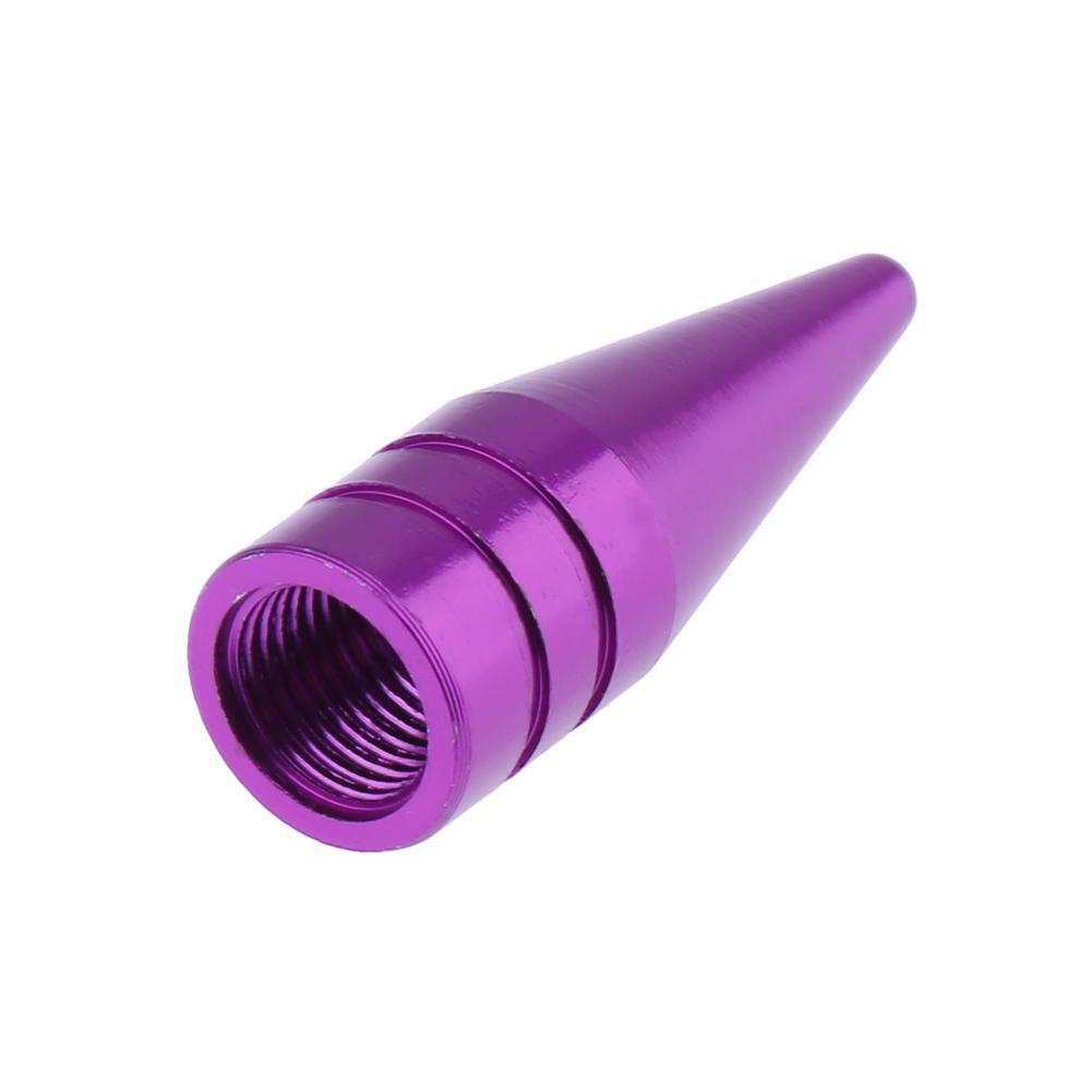 4pcs Tyre Valve Caps Aluminum Alloy Bike Car Tire Valve Caps(Purple)