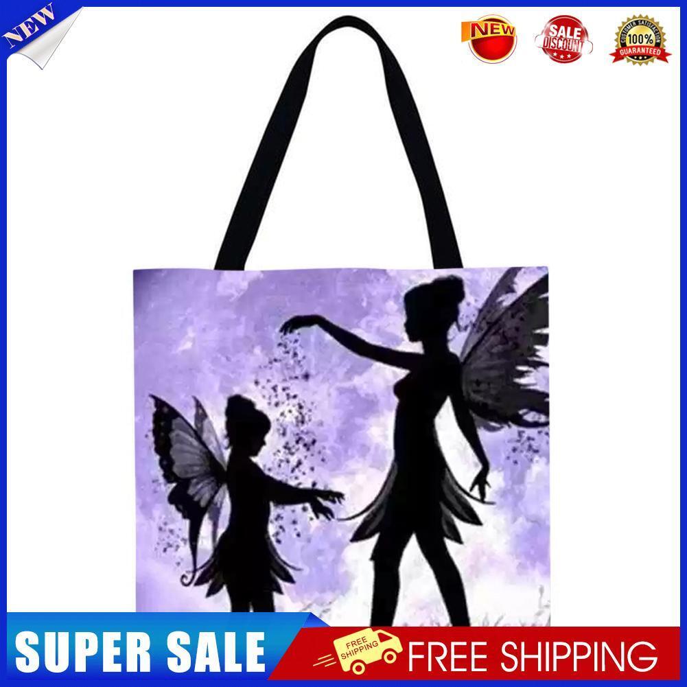 Angel Printed Shoulder Shopping Bag Casual Large Tote Handbag (40*40cm)