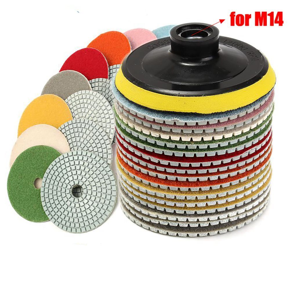 Tools 4 inch Diamond Polishing Pads Marble Polishing Grinding Discs Set Garden