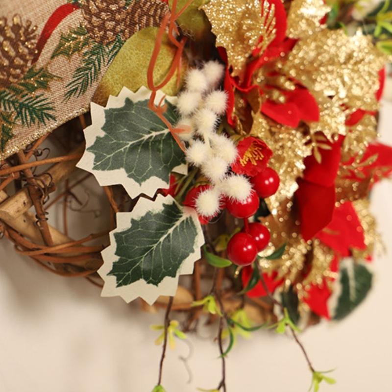 Christmas Wooden Wreath Exquisite Pendant for Party Front Door Home Decoration