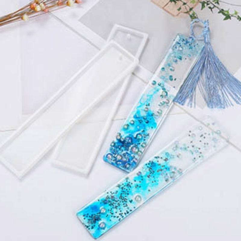 Creative Rectangle Bookmark Silicone Mold  Crystal Epoxy Mold Transparent Mold