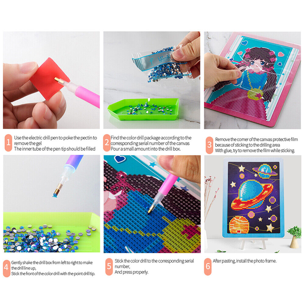 DIY Partial Round Drill Diamond Painting Cartoon Cardboard Drawing (SM014)