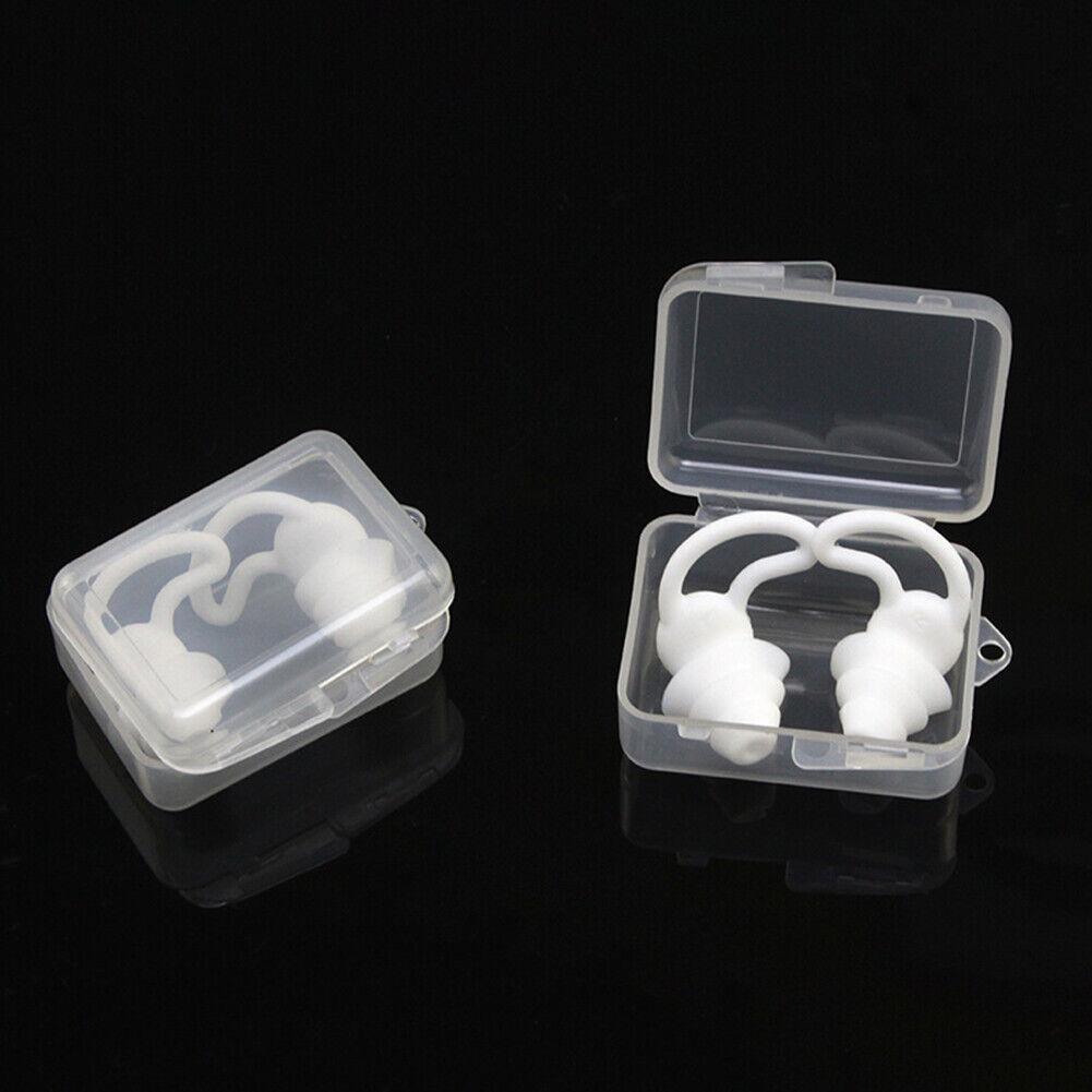 Silicone Ear Plugs Sound Insulation Anti Noise Sleeping Earplugs (White)