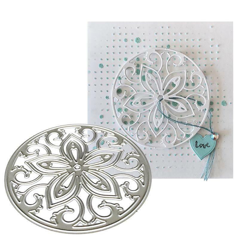 Circle Lace Metal Cutting Dies Stencil Scrapbooking DIY Album Stamp Paper Card