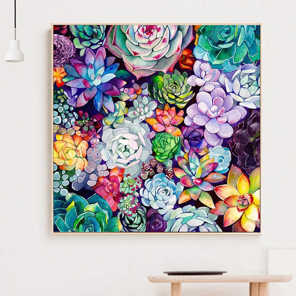 Succulent Plant Full Drill Diamond Painting DIY Mosaic Picture Home Decor