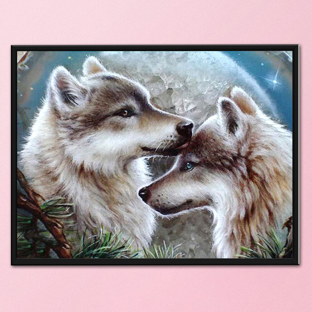 Full Embroidery Wolf Pattern DIY Cross Stitch Kits Stamped 11CT Needlework