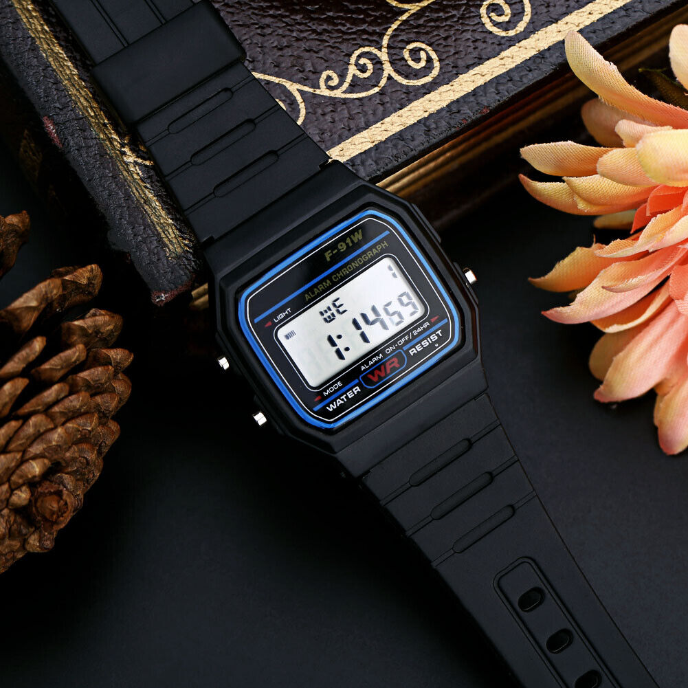Colorful Electronic Led Digital Multifunction Sport Watch (Black)