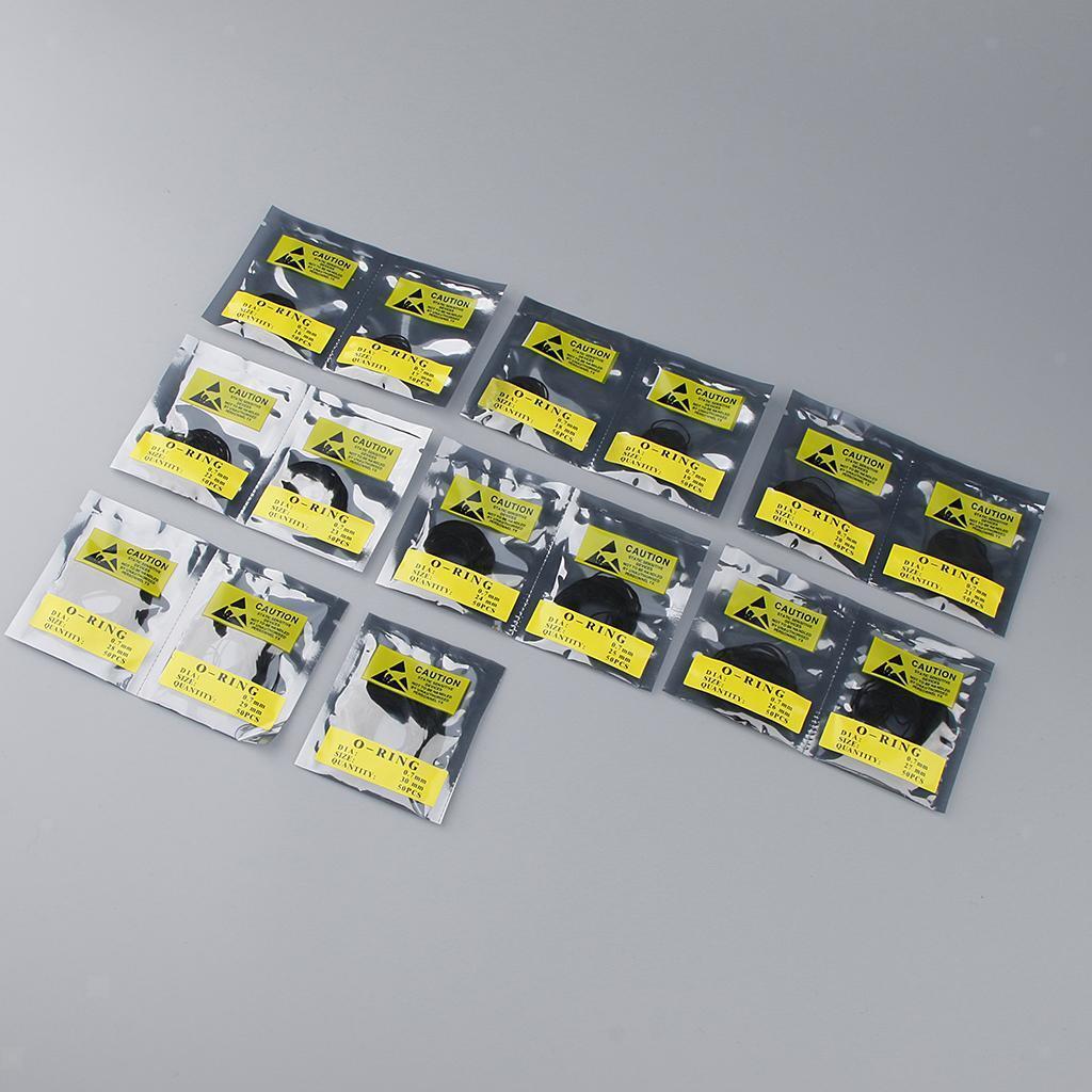 750Pcs Flat Rubber Gaskets Washers O Rings Seals for Watch Backs 16mm-30mm
