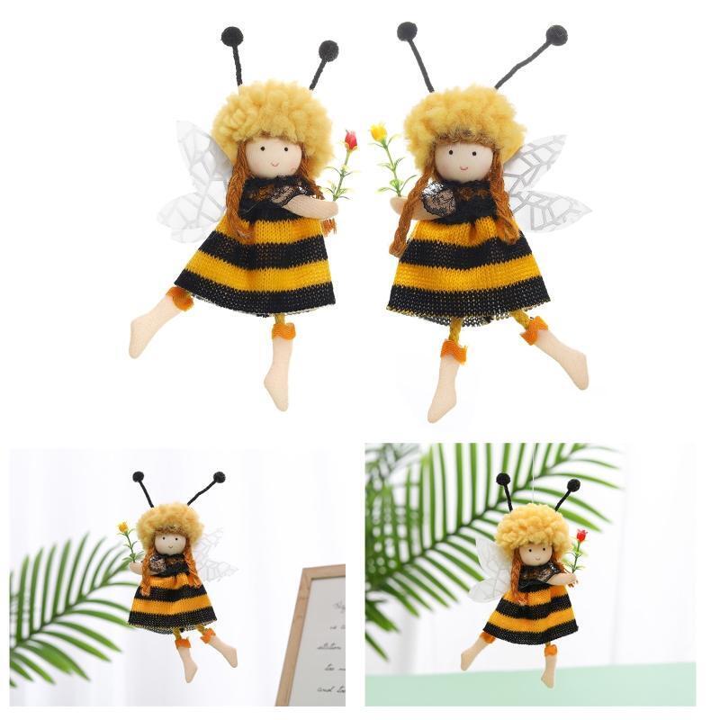Lovely Bee Angel Girl Pendant Oranments Spring Summer Farmhouse Hanging Decor