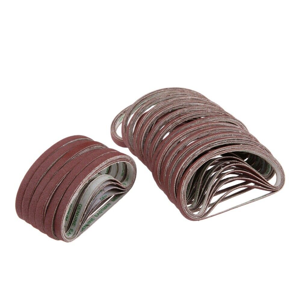 20pcs 22cm Circumference Sanding Belts Medium Sand & Medium Grit Abrasive Belts