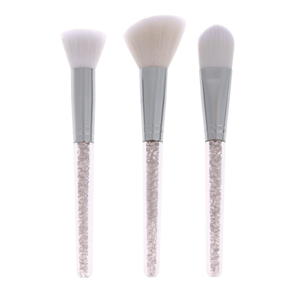 3pcs Professional Crystal Powder Foundation Blush Makeup Cosmetic Brushes-1