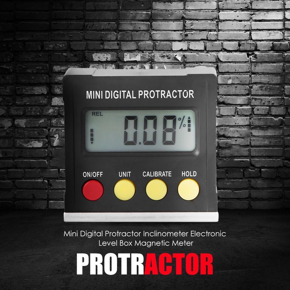Mini Digital Protractor Inclinometer Electronic Level Box Magnetic Meter
