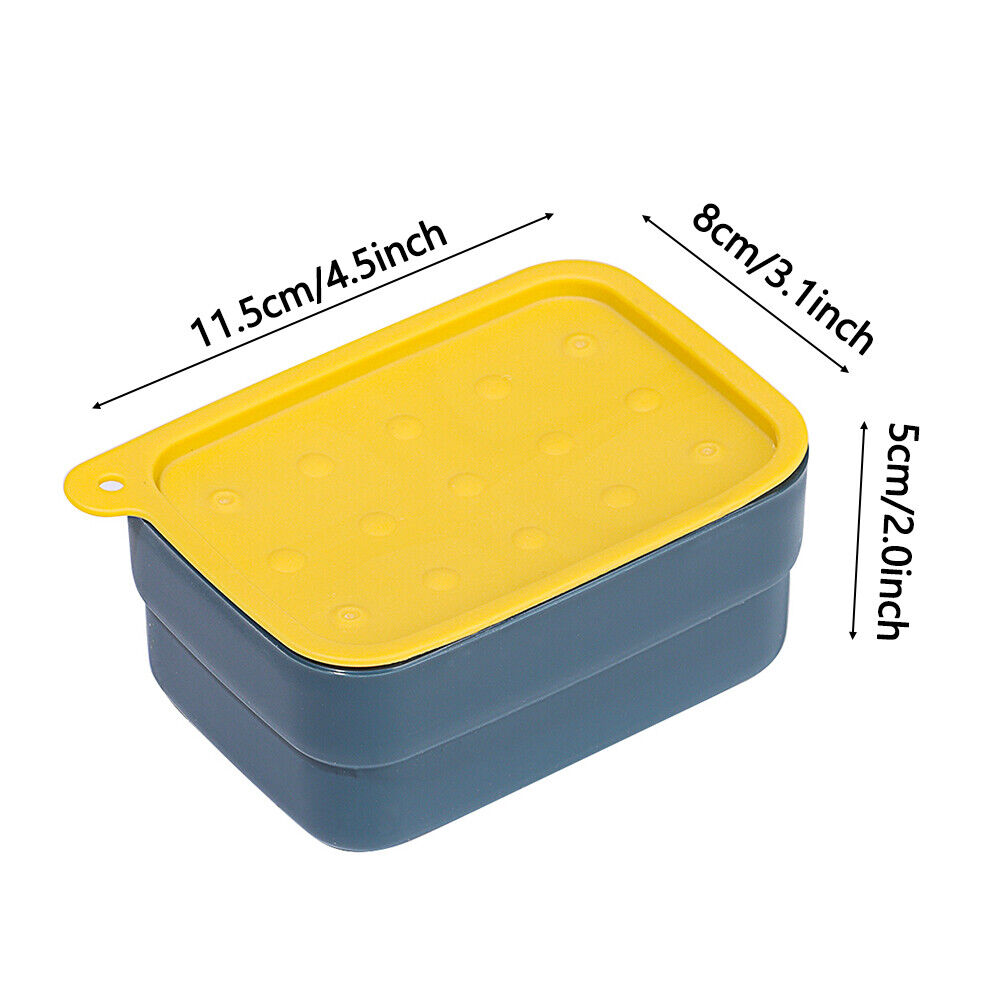 Sponge with Cleaning Brush Travels Soap Case Soap Dish Soapbox Storage Box