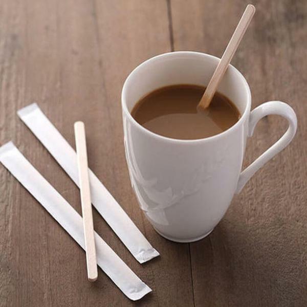 100 Pcs 140mm Disposable  Coffee Stirrer for  Drinks Beverage