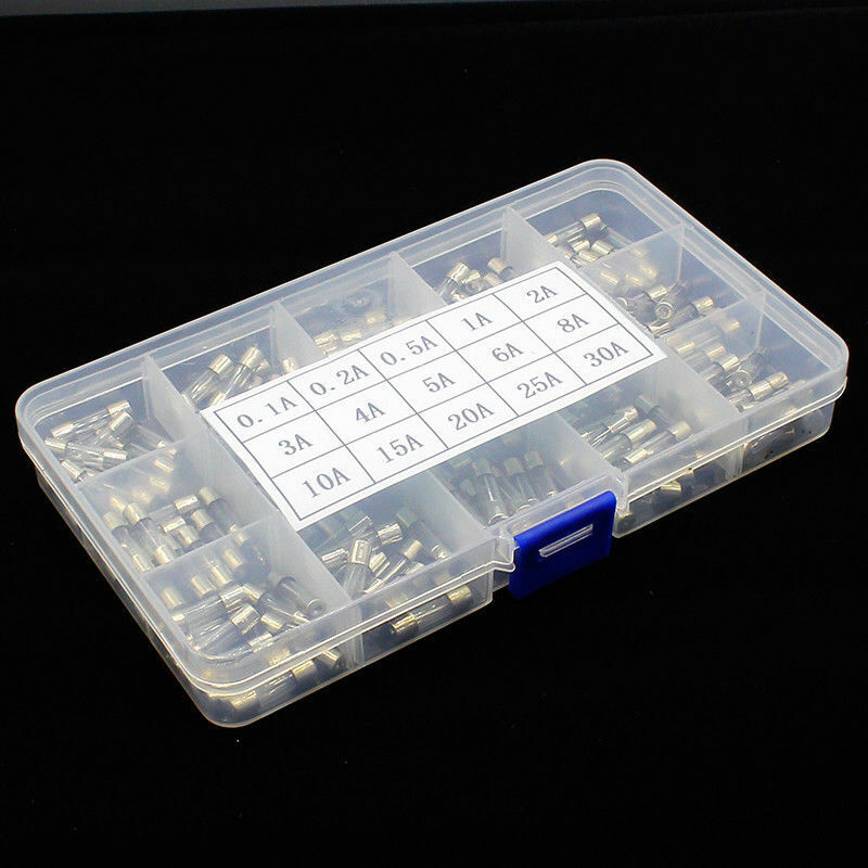 150pcs 5x20mm Quick Blow Electrical Glass Fuses Fast-Blow Acting Assorted Kit